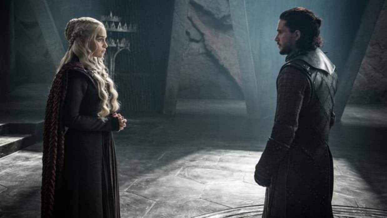 Daenerys Targaryen y Jon Nieve, de «Juego de Tronos»