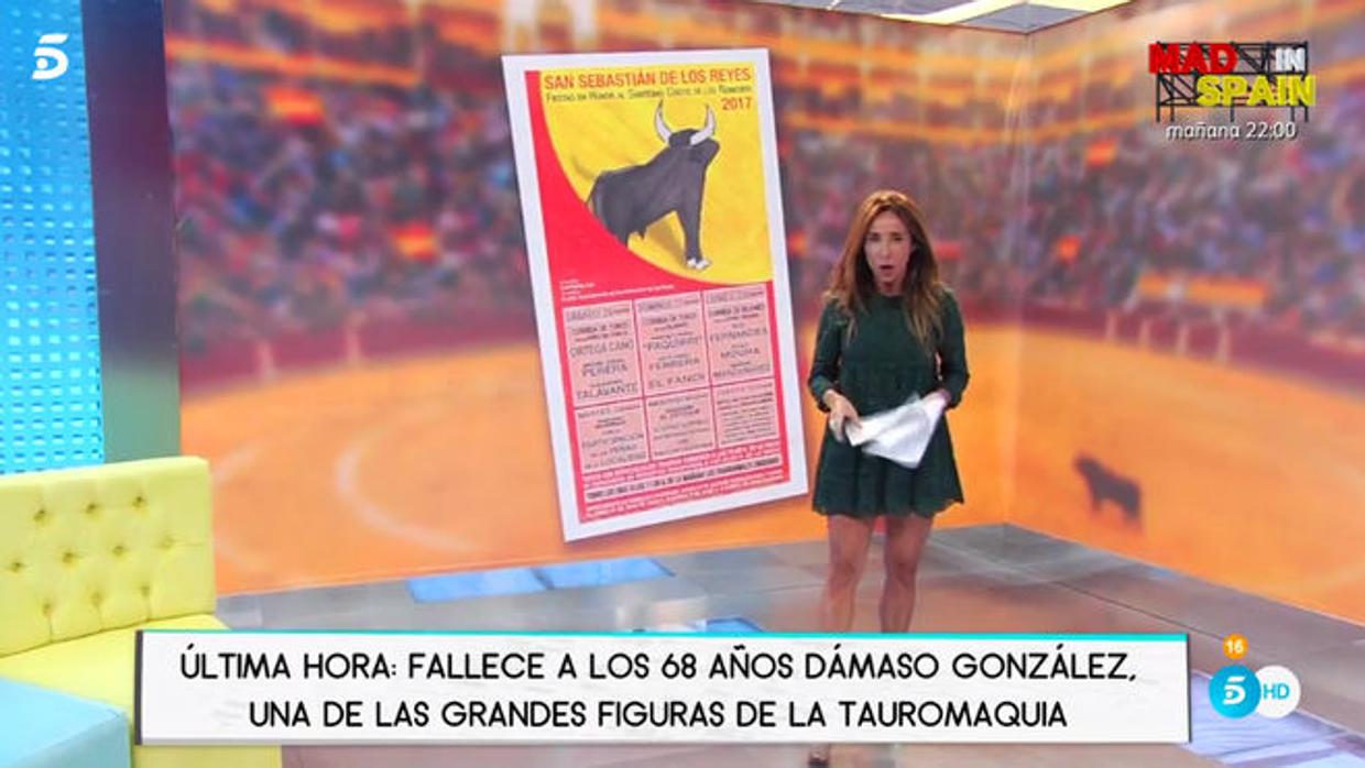 María Patiño en su programa de fin de semana, «Socialité»