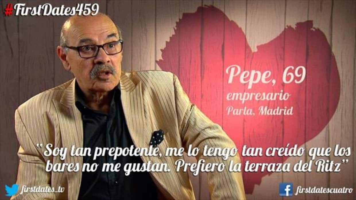 «Yo prefiero ir a la terraza del Ritz», así se presento Pepe en First Dates
