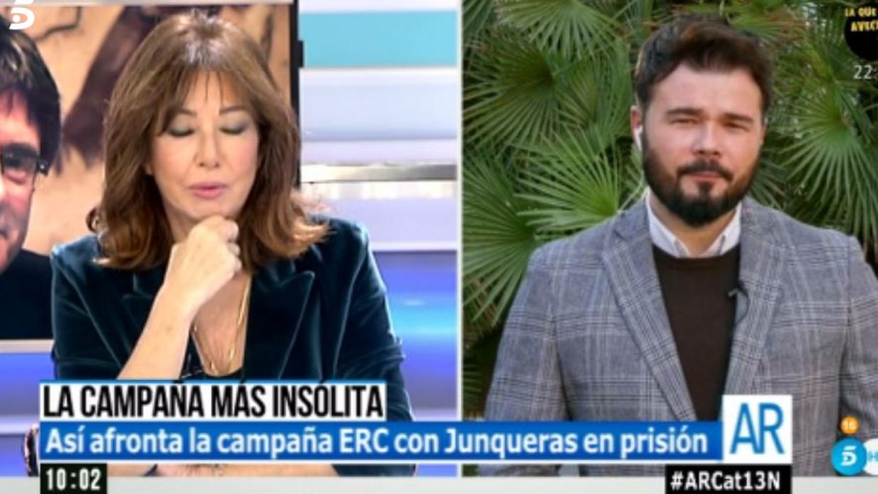 Ana Rosa y Gabriel Rufián