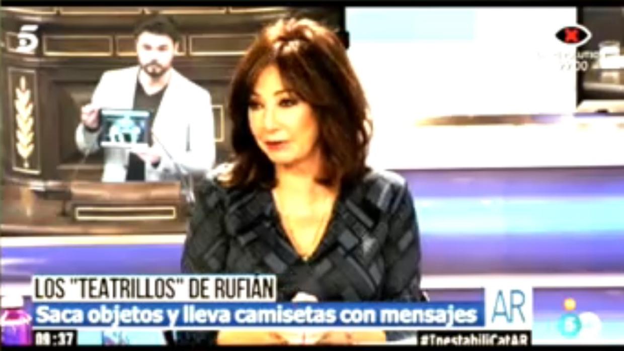 Ana Rosa, en su programa de hoy hablando de los «teatrillos» de Rufián