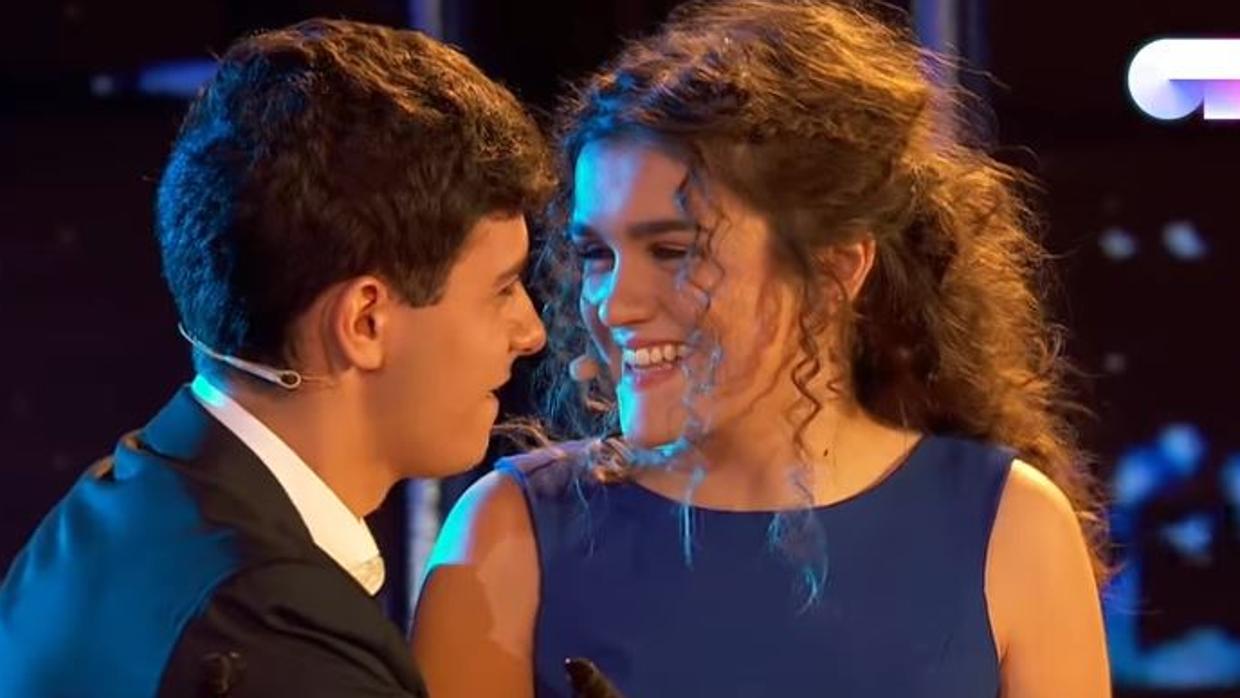 Alfred y Amaia, durante la interpretación de «City of Stars»