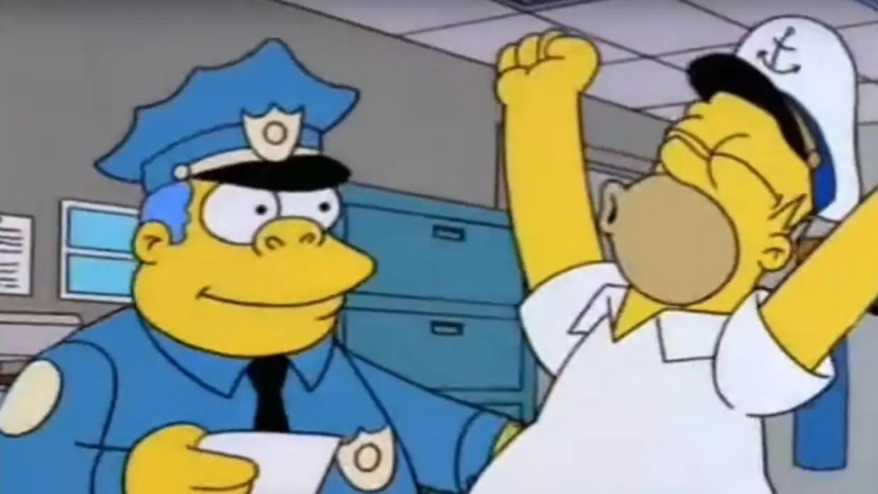 Fotograma de «La escéptica Lisa», el episodio de «Los Simpson» en el que se inspiró la Policía de Yorkshire del Sur