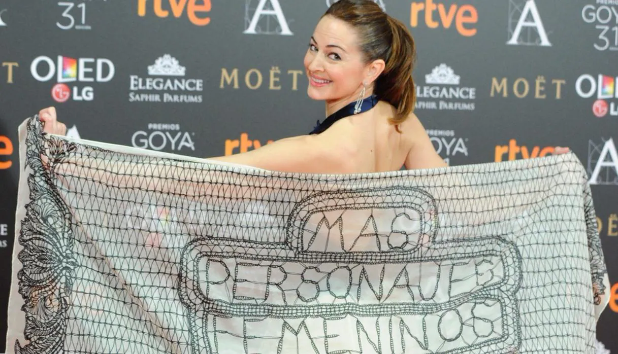 Cuca Escribano en la alfombra roja de los Premios Goya