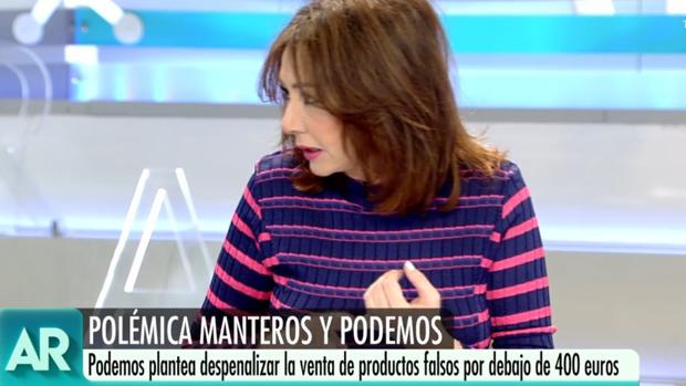 Ana Rosa carga contra Podemos: «¿Y si mañana pongo un chiringuito en Plaza de Castilla, qué pasa?»