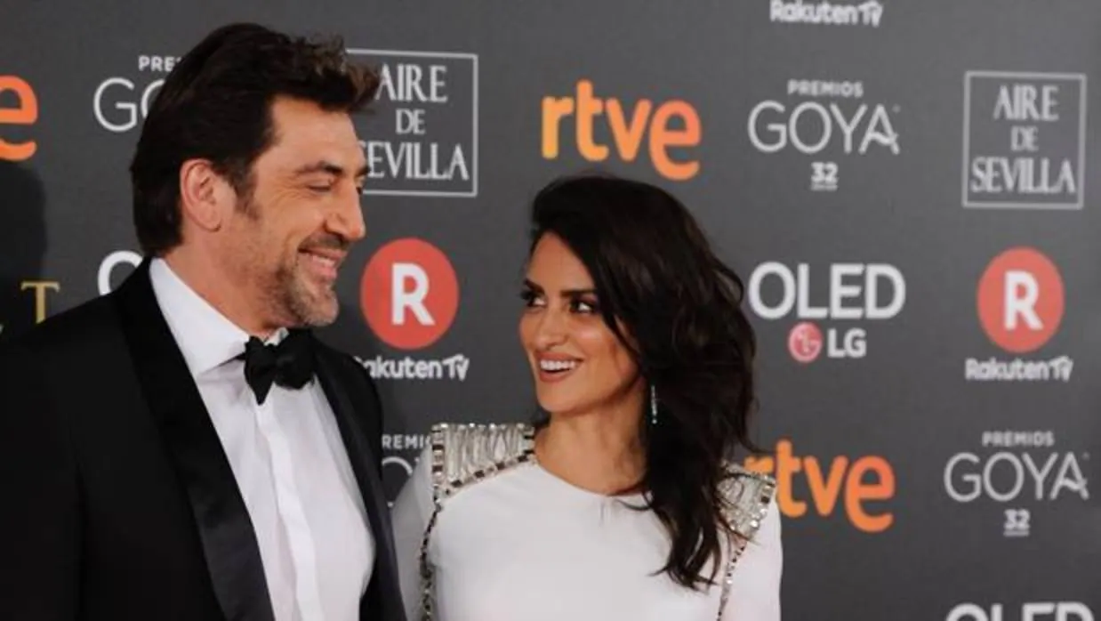 Javier Bardem y Penélope Cruz, en los Premios Goya