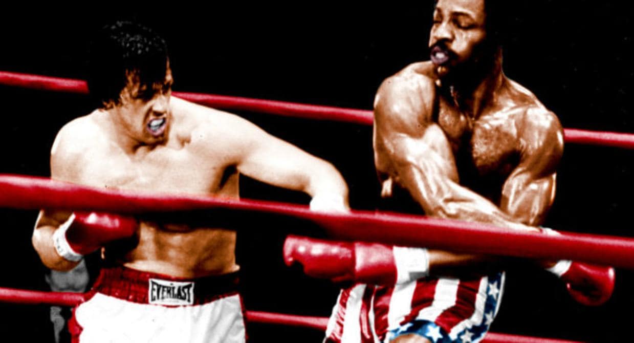 Rocky Balboa y Apollo Creed en Rocky