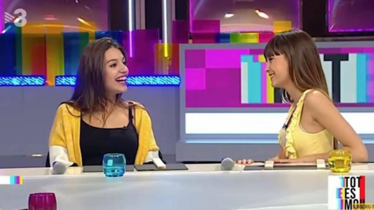 Aitana Ocaña y Ana Guerra, durante su intervención en TV3