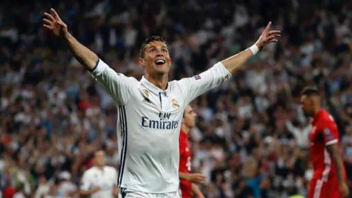 Cristiano Ronaldo celebra la victoria del Real Madrid frente al Bayern