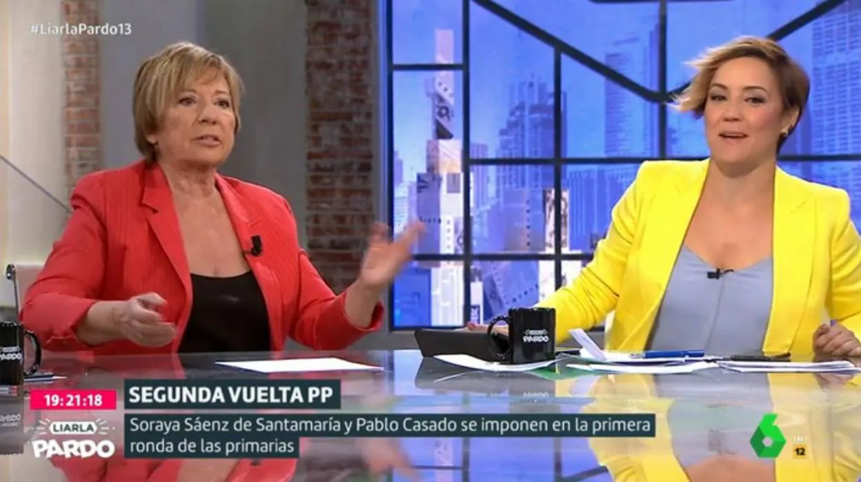 Celia Villalobos y Cristina Pardo en «Liarla Pardo»