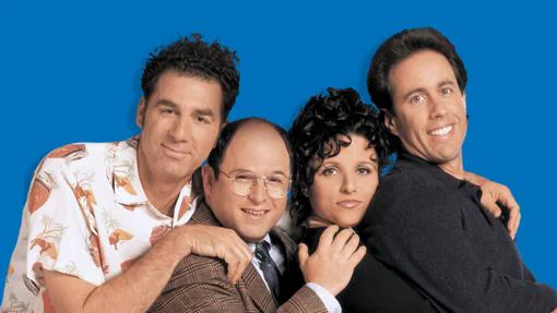 Póster promocional de «Seinfeld» con su cuarteto protagonista