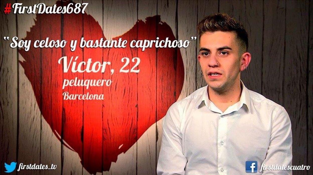 Victor dijo al llegar a «First Dates» que «lo mío es mío y no se toca»