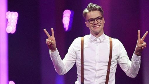 Mikolas josef tras su actuación en el Festival de Eurovisión en Lisboa