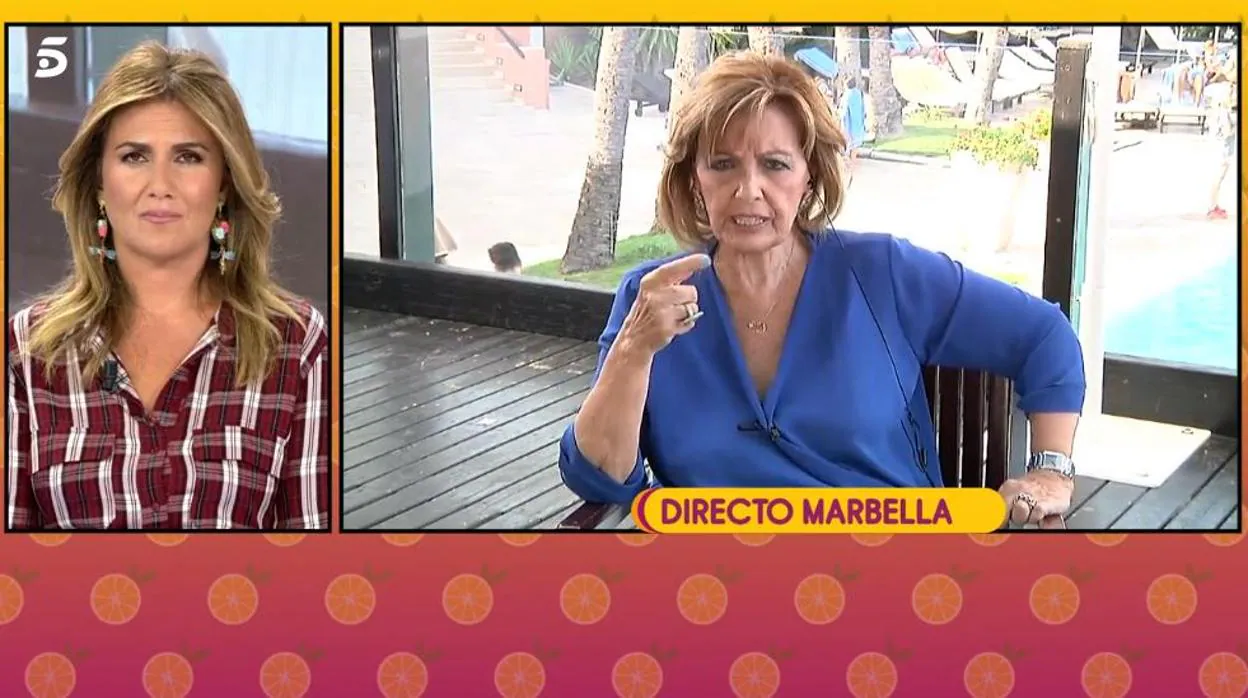 Carlota Corredera habla con María Teresa Campos en «Sálvame»