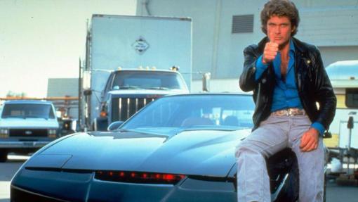 David Hasselhoff como Michael Knight en «El coche fantástico»