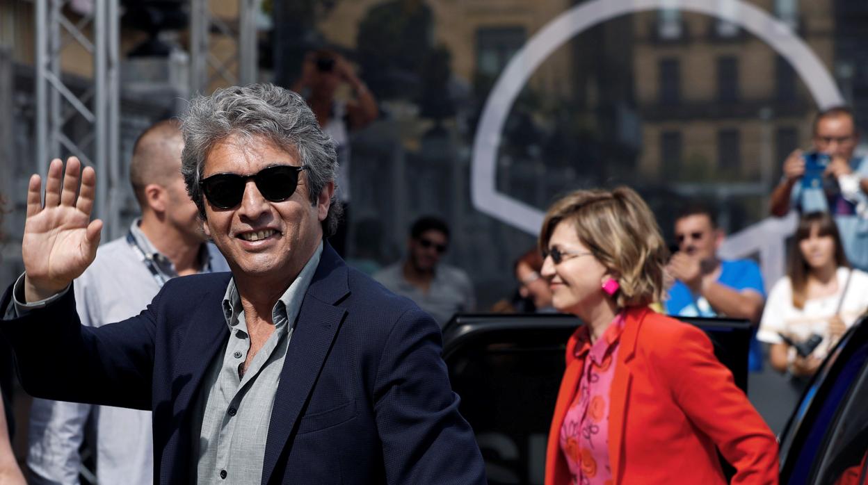 Ricardo Darín, este viernes, tras su llegada al Hotel María Cristina de San Sebastián