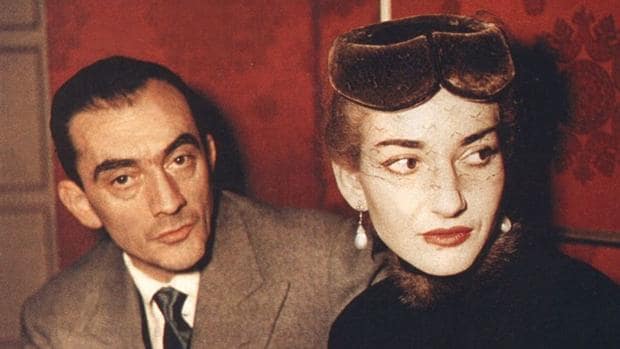 Maria Callas, con el director Luchino Visconti