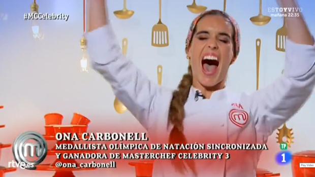 Ona Carbonell, ganadora de «MasterChef Celebrity» tras un igualado duelo final