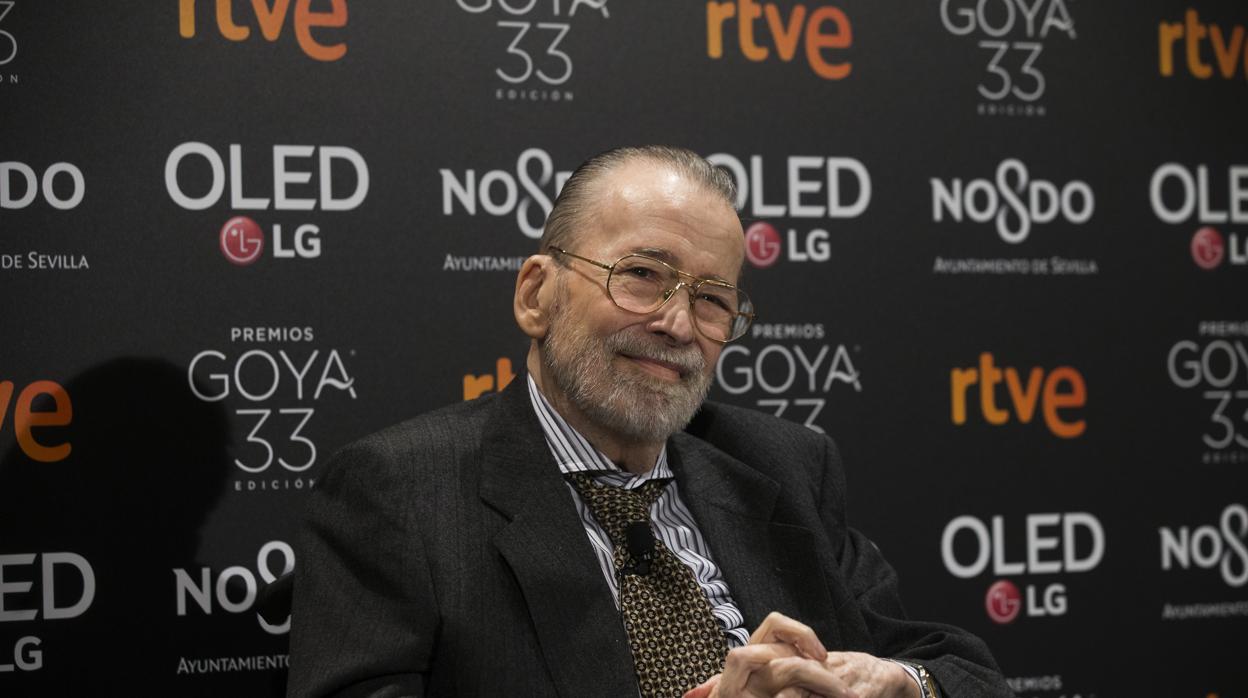 Chicho Ibáñez Serrador, anoche en el Teatro Real durante la fiesta de los nominados de los Goya 2019