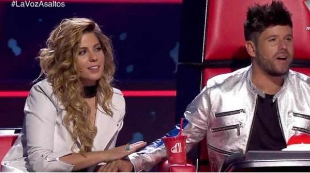 Miriam Rodríguez y Pablo López, anoche en «La Voz»