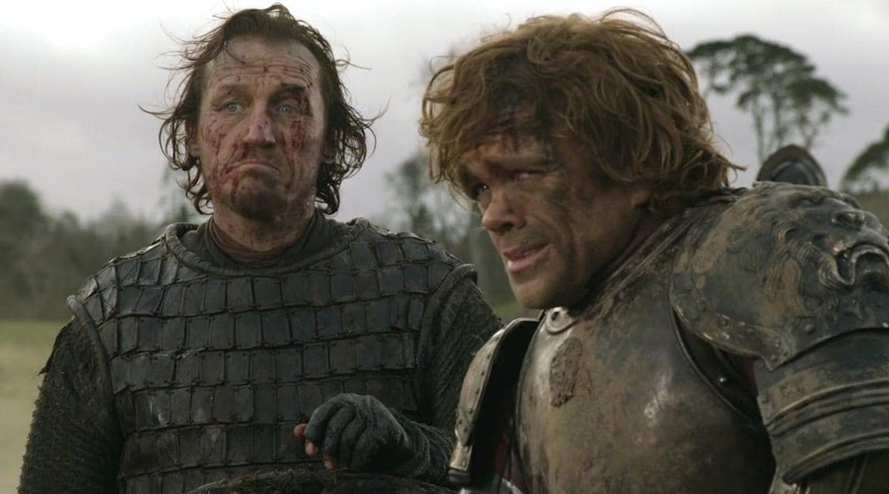 Bronn (Jerome Flynn) y Tyrion Lannister (Peter Dinklage) en «Juego de Tronos»