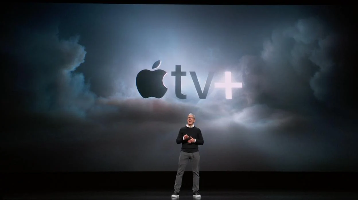 Tim Cook, CEO de Apple, durante la presentación del Apple TV+