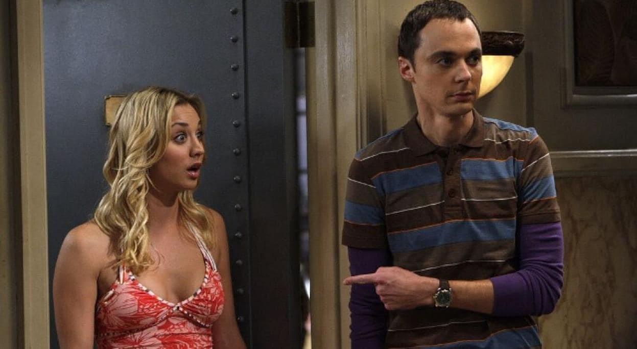 Penny y Sheldon en «The Big Bang Theory»