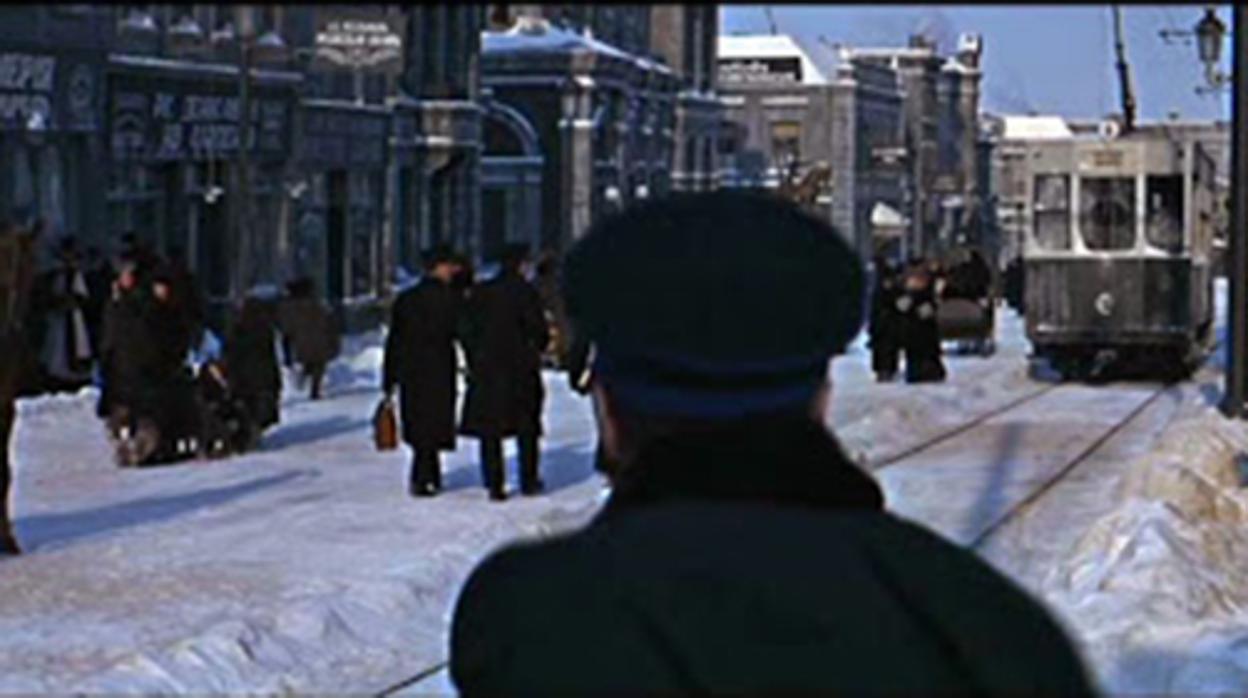 Fotograma de Doctor Zhivago rodado en las calles de Madrid