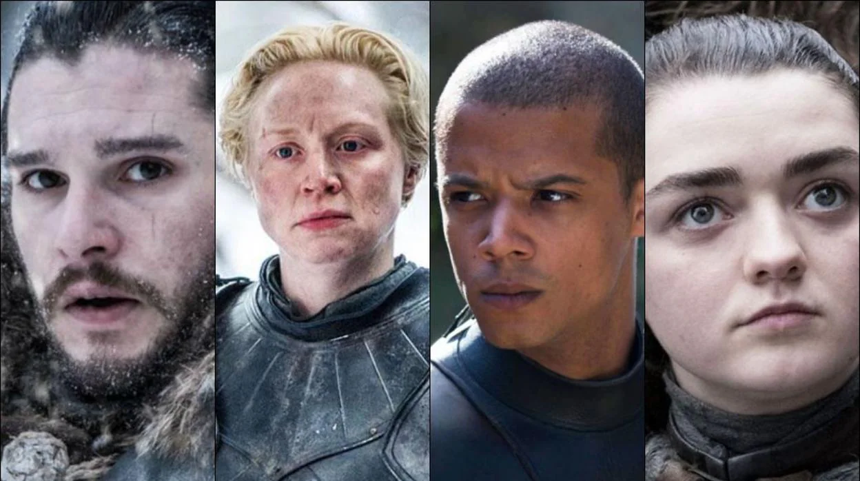 Jon Nieve (Kit Harington), Brienne de Tarth (Gwendoline Christie), Gusano Gris (Jacob Anderson) y Arya Stark (Maesie Williams) lucharán por los vivos en la Gran Guerra de «Juego de Tronos»
