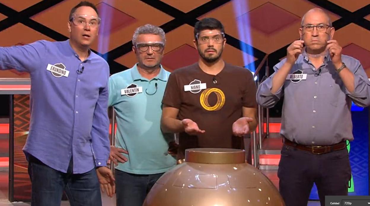 De izquierda a derecha: Erundino, Valentín, Manu y Alberto