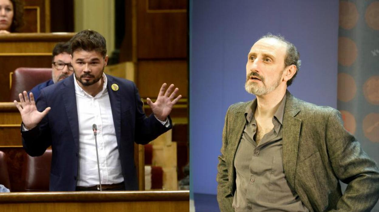 Gabriel Rufián y el actor José Luis Gil