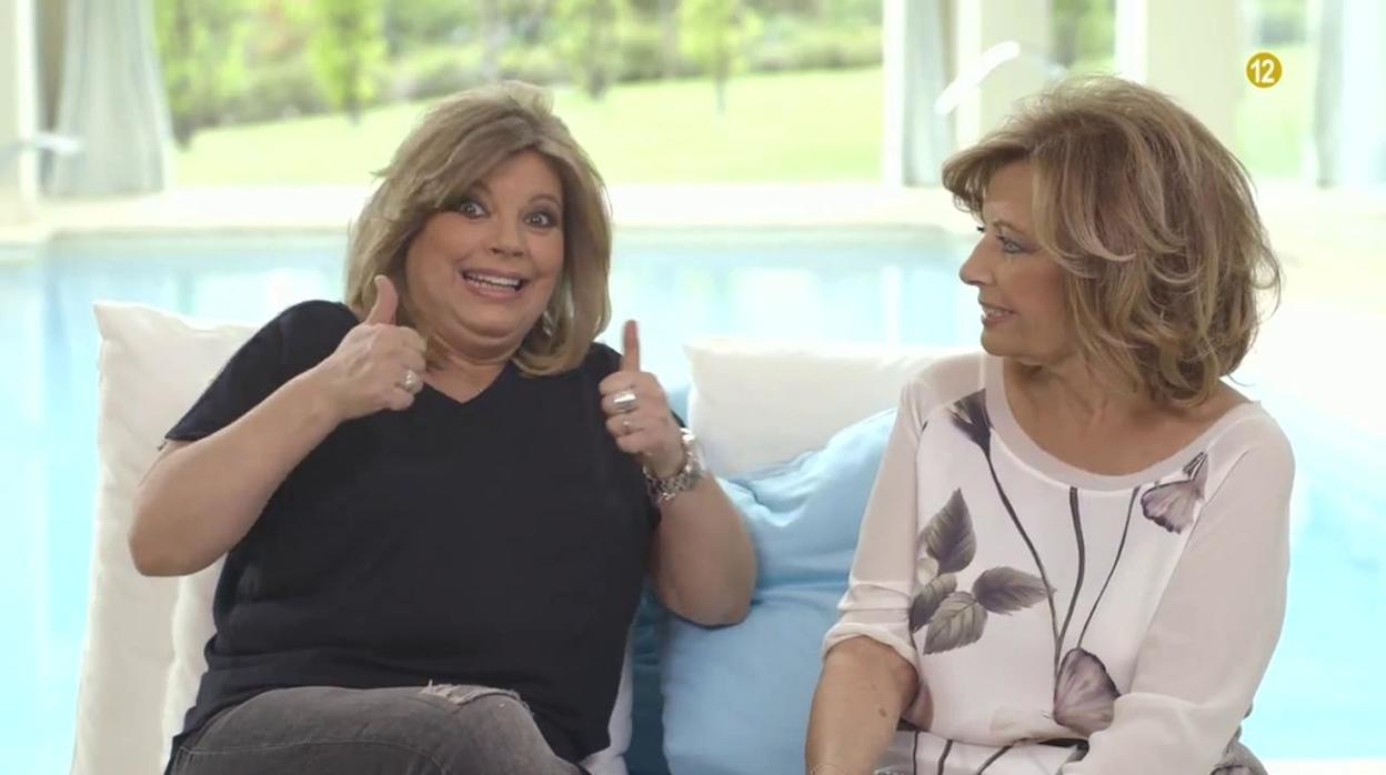 Terelu y María Teresa Campos en un anuncio de su docu-reality, «Las Campos»