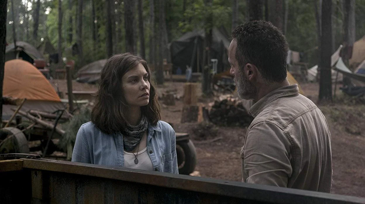 Maggie (Lauren Cohan), junto a Rick (Andrew Lincoln) en «The Walking Dead»