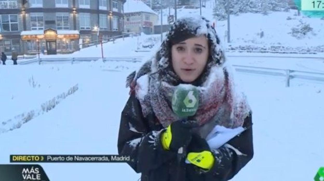 La imagen de esta reportera de La Sexta en la nieve se hizo viral en 2017