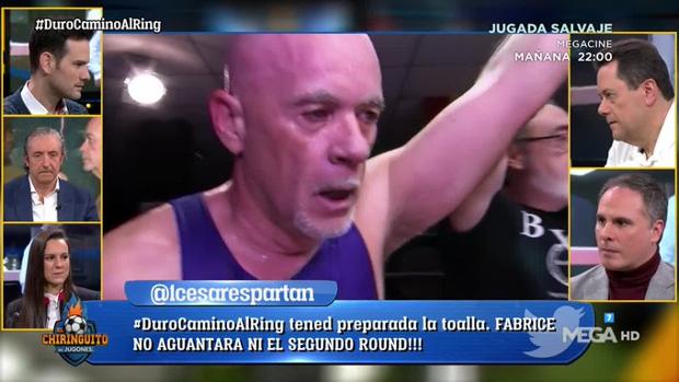 El momento más surrealista de «El chiringuito»: así fue «el combate del siglo» entre Alfredo Duro y Fabrice