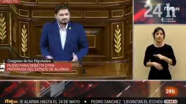 «Sálvame» entra en el Congreso: Rufián utiliza a Jorge Javier Vázquez para atacar al Gobierno