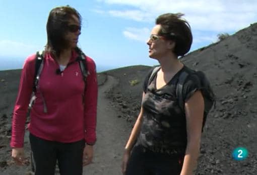 Edurne Pasabán y Mónica López en «Cumbres», el programa de alpinismo de La 2