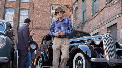 Woody Allen durante el rodaje de Café Society (2016)