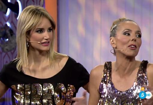 Alba Carrillo y Rocío Carrasco, durante el último programa de «Hable con ellas» en 2016