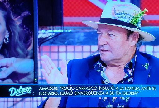 El hermano de Rocío Jurado, durante la entrevista