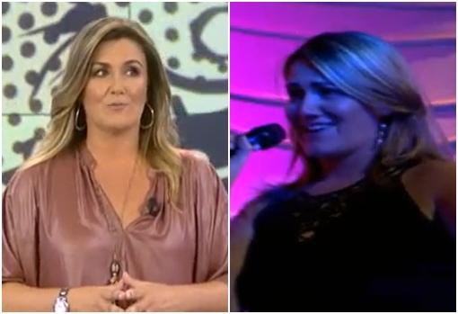 Carlota Corredera en «Sálvame» (izquierda) y «TNT» (derecha)