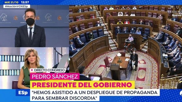 Conexiones en directo, análisis políticos y caso omiso: así cubren las televisiones la moción de censura de Abascal