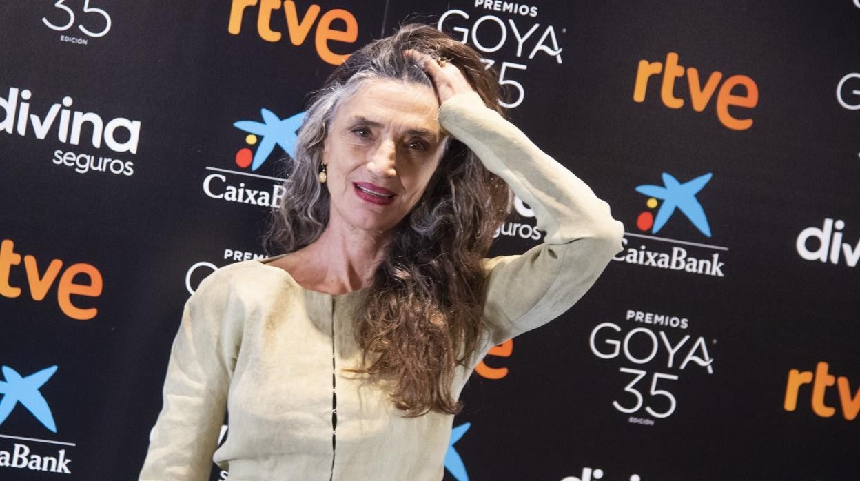 Ángela Molina, este lunes en la Academia de Cine, donde habló de sus impresiones tras ser reconocida con el Goya de Honor
