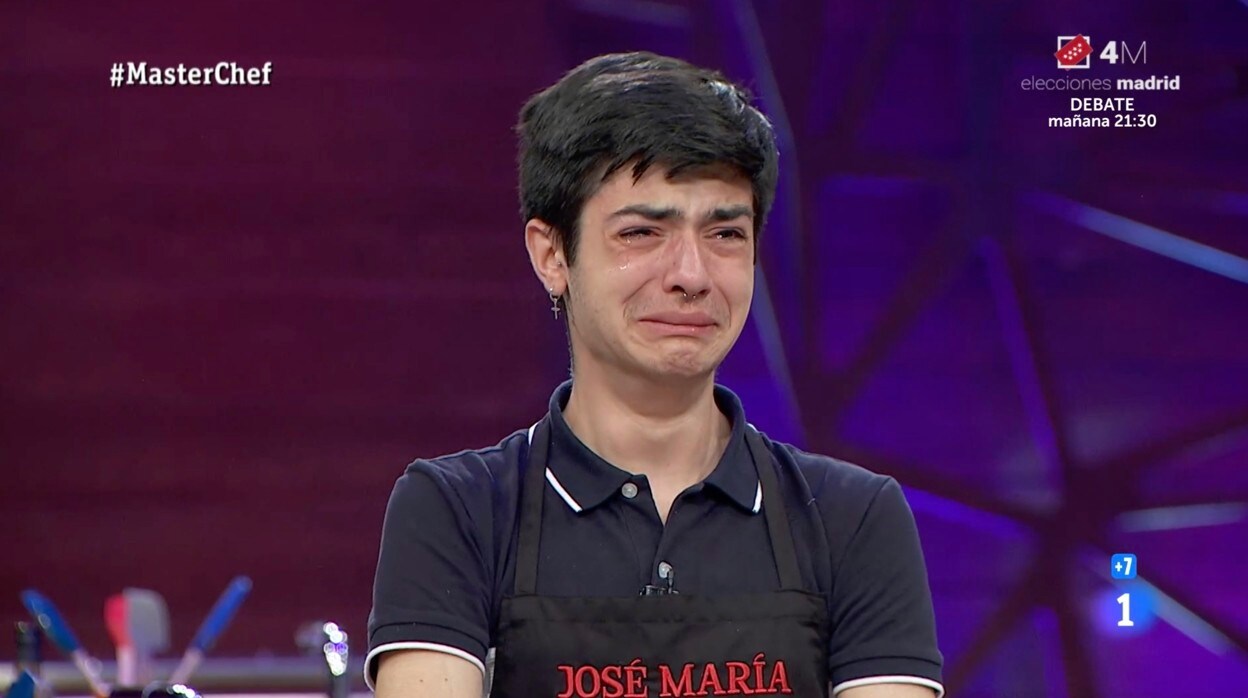 José María llora tras ser eliminado de 'MasterChef'