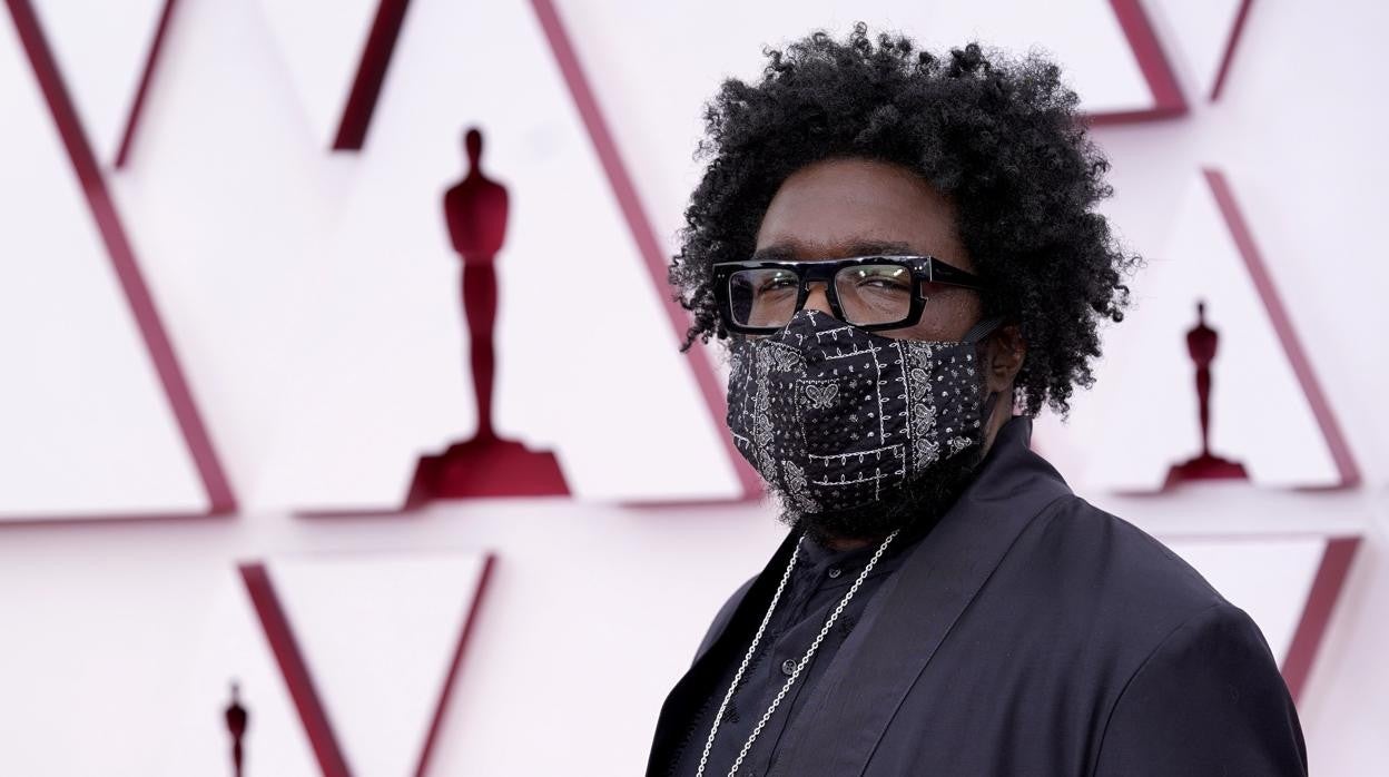 El artista Questlove, en la alfombra roja de los Premios Oscar 2021