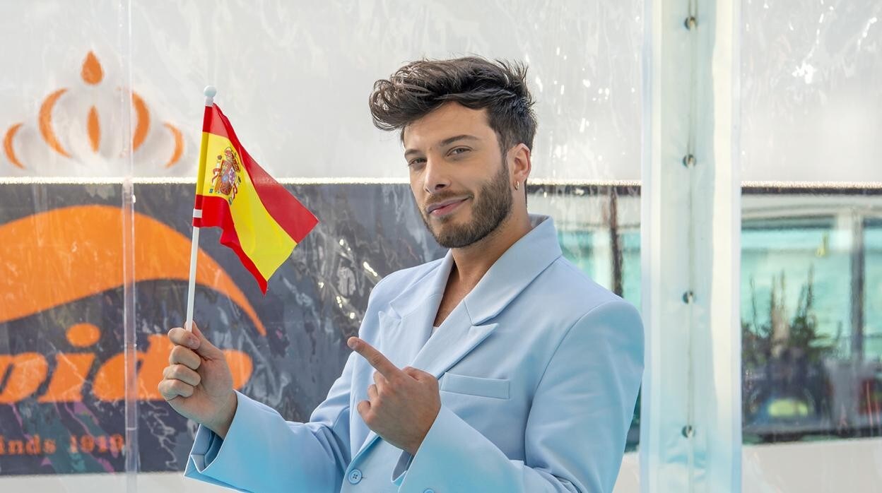 Blas Cantó, el pasado domingo en la 'Alfombra turquesa' de Eurovisión 2021