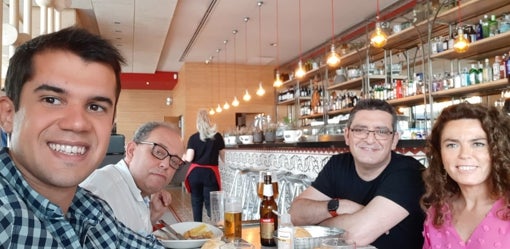 Nacho Mangut, Javier Dávila, Luis de Lama y Marta Terrasa, en su encuentro de hace unos días