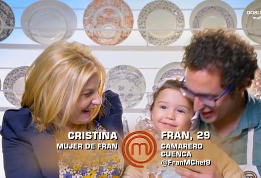 Fran, su mujer y su hijo Cayetano