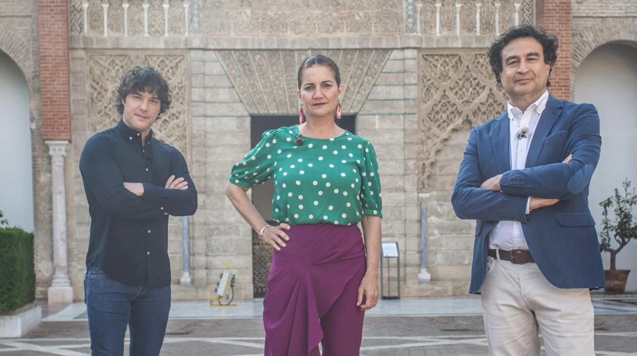 Jordi Cruz, Samantha Vallejo Nágera y Pepe Rodríguez en el Alcázar de Sevilla