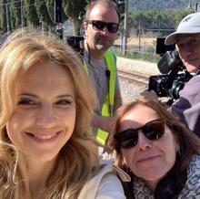 Kelly Preston y Williamson durante el rodaje